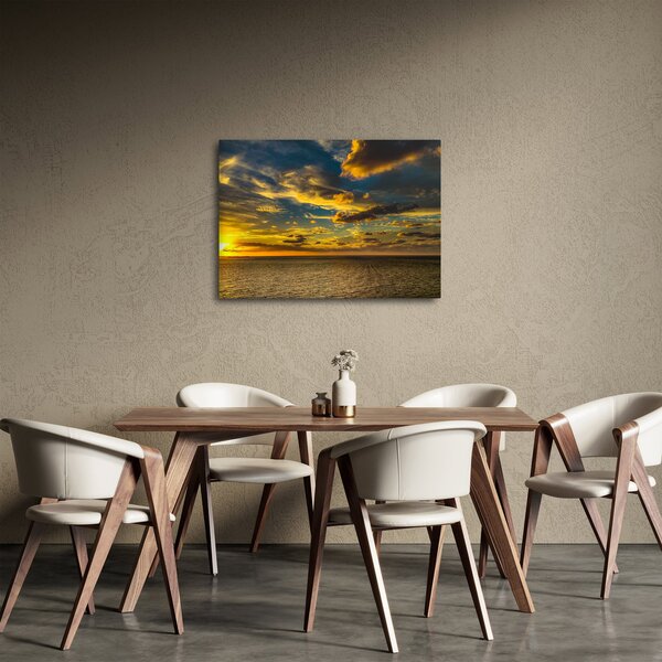 Tablou cu apus de soare la mare (70x50 cm)