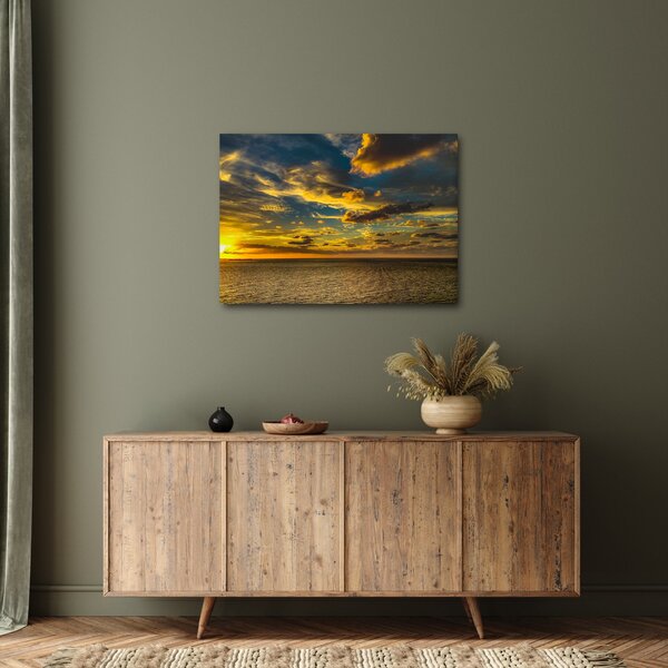 Tablou cu apus de soare la mare (70x50 cm)