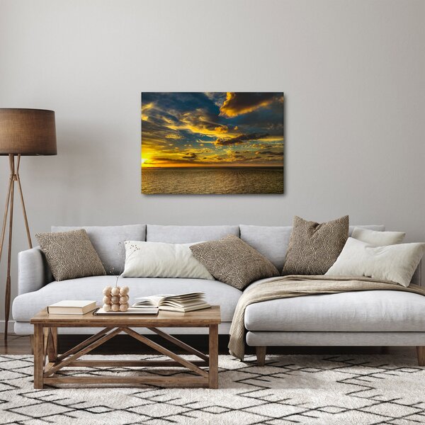Tablou cu apus de soare la mare (70x50 cm)