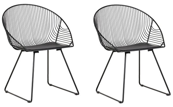 Set 2 buc. scaune pentru sufragerie Auron (negru). Promo -20%. 1009924