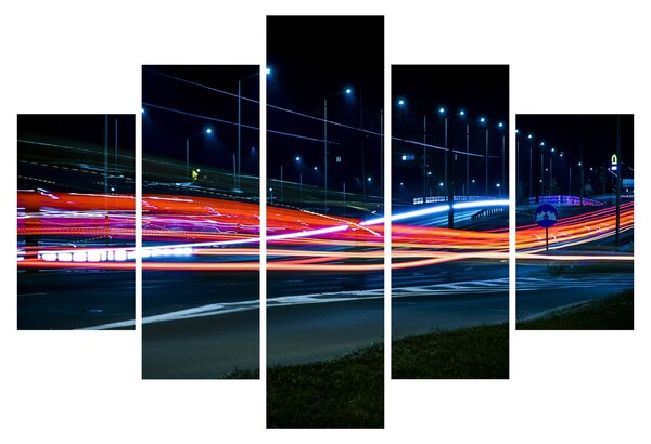 Tabloul orașului nocturn (150x105 cm)
