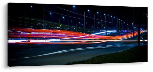 Tabloul orașului nocturn (120x50 cm)