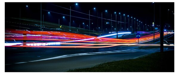 Tabloul orașului nocturn (120x50 cm)