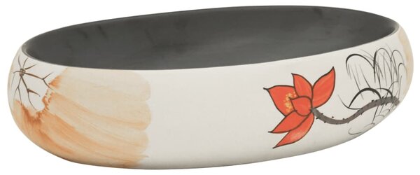 Lavoar de blat, multicolor, 59x40x15 cm, ceramică, oval