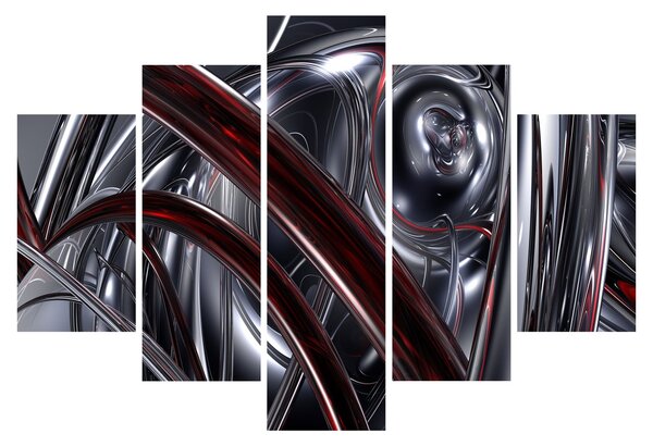 Tabloul cu abstracție în gri (150x105 cm)