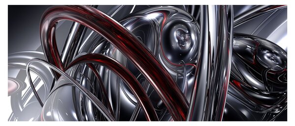 Tabloul cu abstracție în gri (120x50 cm)