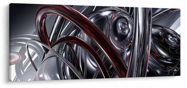 Tabloul cu abstracție în gri (120x50 cm)