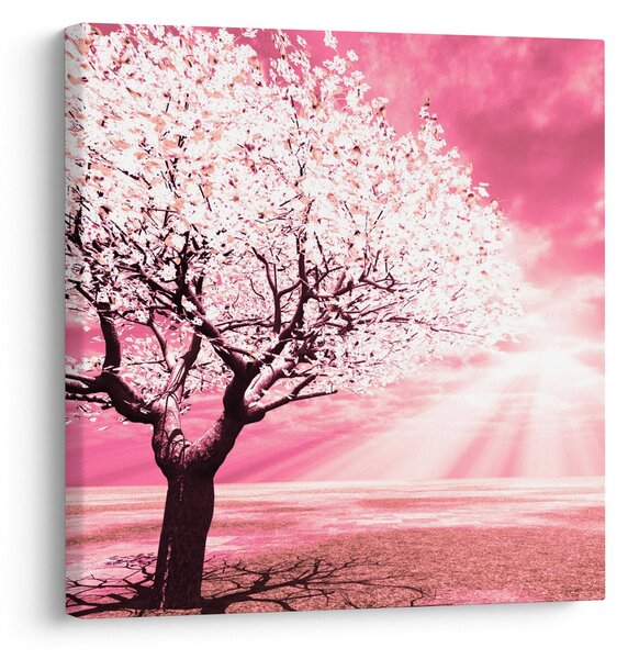 Tabloul cu pomul roz (30x30 cm)