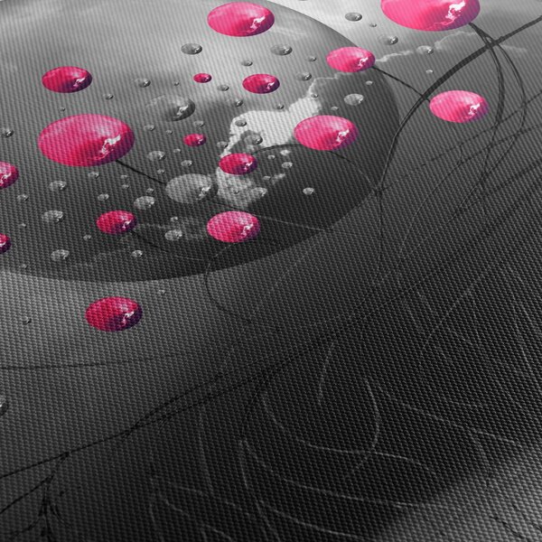 Tabloul cu bile abstracte roz (120x50 cm)