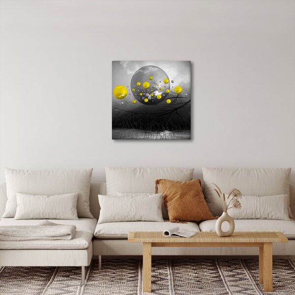 Tabloul - bile abstracte galbene (30x30 cm)
