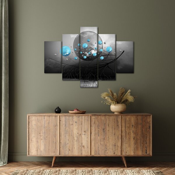Tabloul - bile abstracte albastru deschis (150x105 cm)