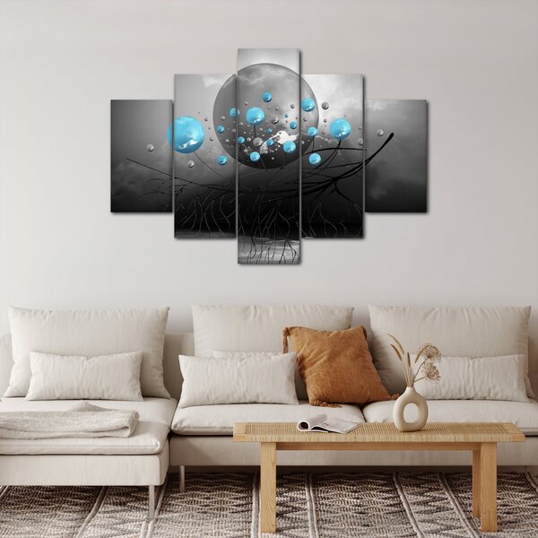 Tabloul - bile abstracte albastru deschis (150x105 cm)