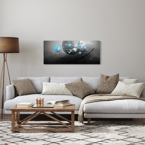Tabloul - bile abstracte albastru deschis (120x50 cm)