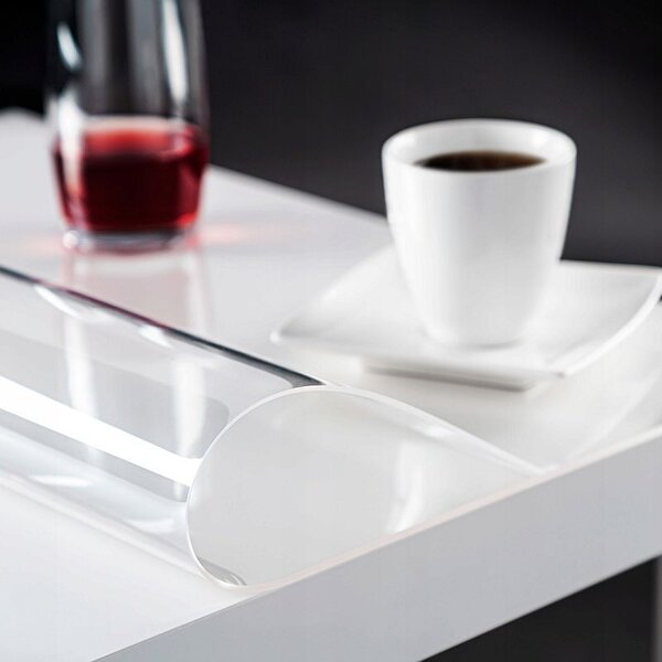 Protectie PVC fata de masa, mobilier, 1.5 mm grosime, 120x90 cm, transparenta clear