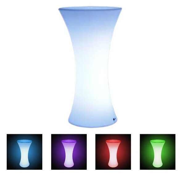 Masa cocktail iluminata LED RGB, 16 culori interschimbabile, control telecomanda, 112x58 cm