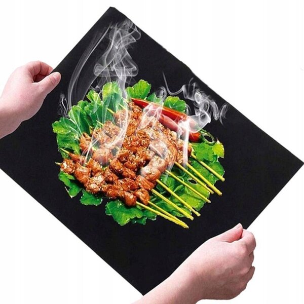 Folie antiaderenta pentru gratar si cuptor, 33x40 cm, teflon, set 5 bucati