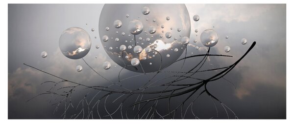 Tabloul bilelor abstracte (120x50 cm)