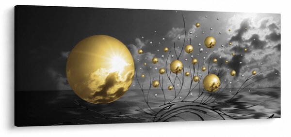 Tabloul bilelor în ocru (120x50 cm)