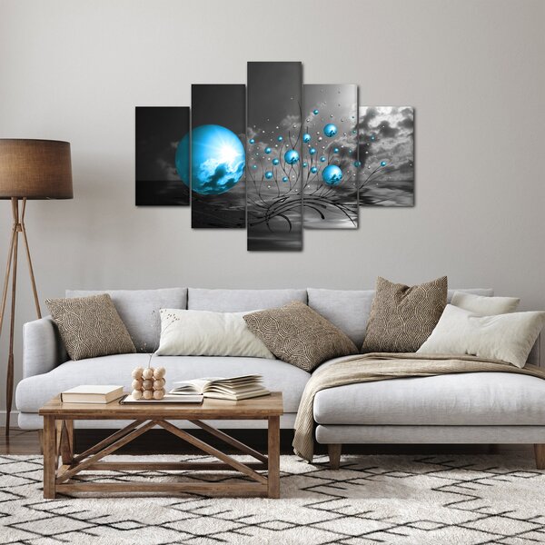 Tabloul bilelor albastru deschis (150x105 cm)