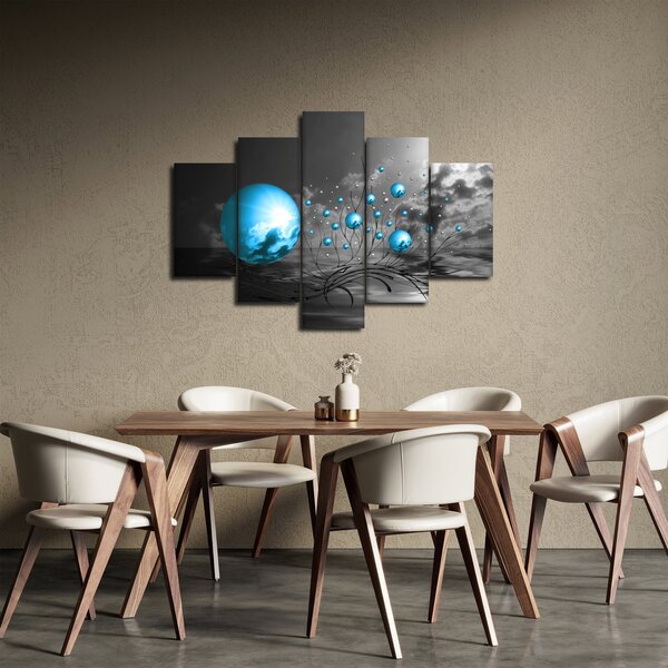 Tabloul bilelor albastru deschis (150x105 cm)