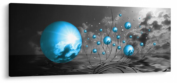 Tabloul bilelor albastru deschis (120x50 cm)