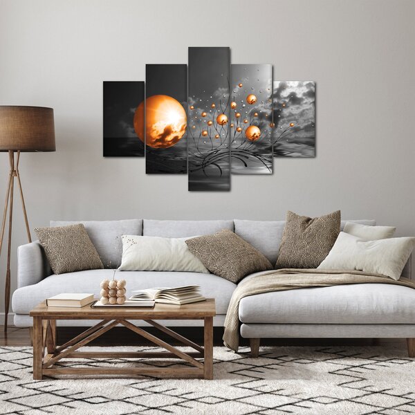 Tabloul bilelor portocalii abstarcte (150x105 cm)