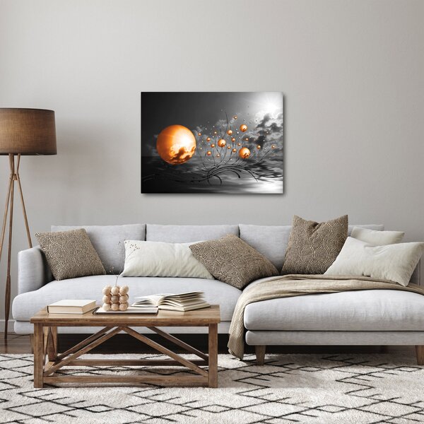 Tabloul bilelor portocalii abstarcte (70x50 cm)