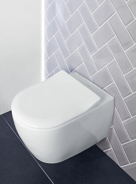Villeroy & Boch Subway 2.0 set combi-pack cu tablă agăţat fără margine alb 5614R201