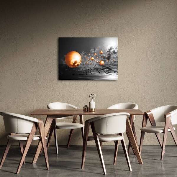 Tabloul bilelor portocalii abstarcte (70x50 cm)