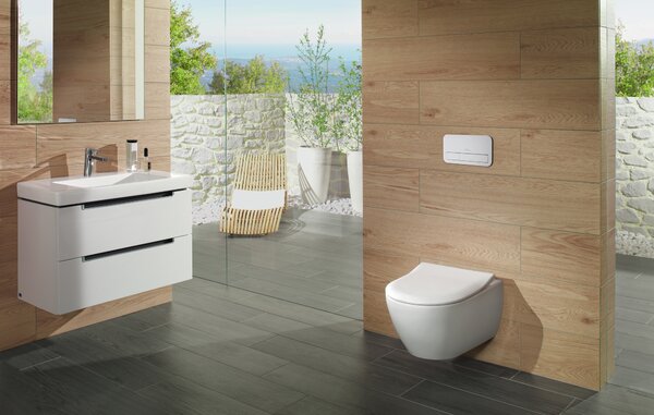 Villeroy & Boch Subway 2.0 set combi-pack cu tablă agăţat fără margine alb 5614R201