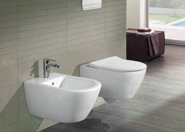 Villeroy & Boch Subway 2.0 set combi-pack cu tablă agăţat fără margine alb 5614R201