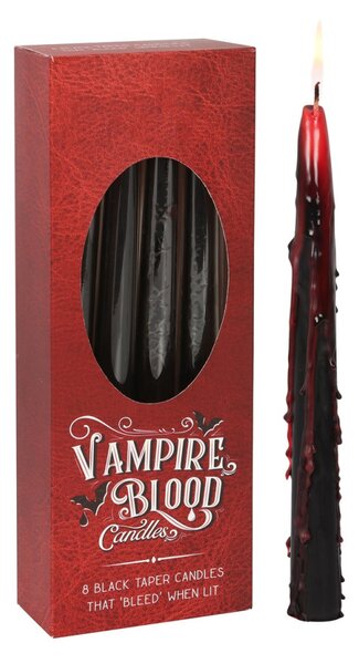 Set 8 lumanari gotice Victorian Vampire - Sangele vampirului 15.2 cm