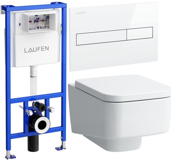 Set vas WC Laufen Pro S H8209620000001, cadru încastrat Laufen Lis H8946600000001, H8919610000001, H8956610000001