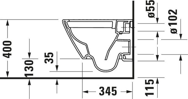 Duravit D-Neo vas wc agăţat fără margine alb 2588090000