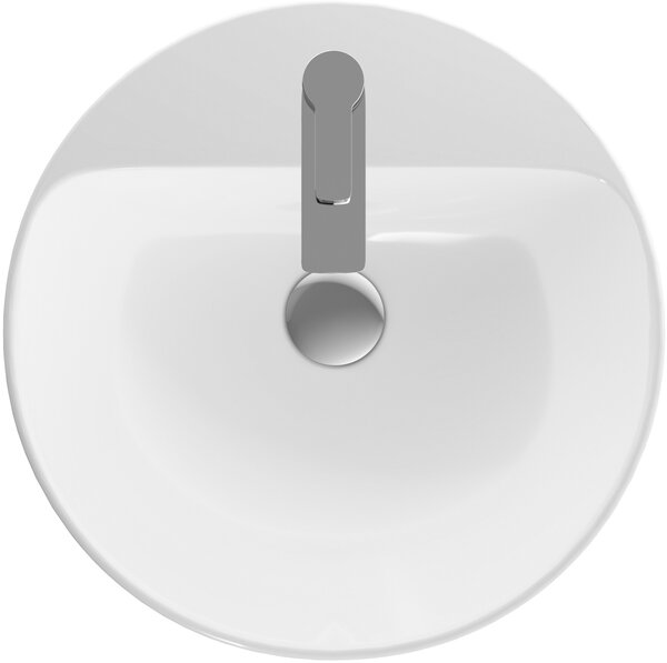 Geberit Variform lavoar 48x48 cm rotund încastrat alb luciu 500.705.01.2