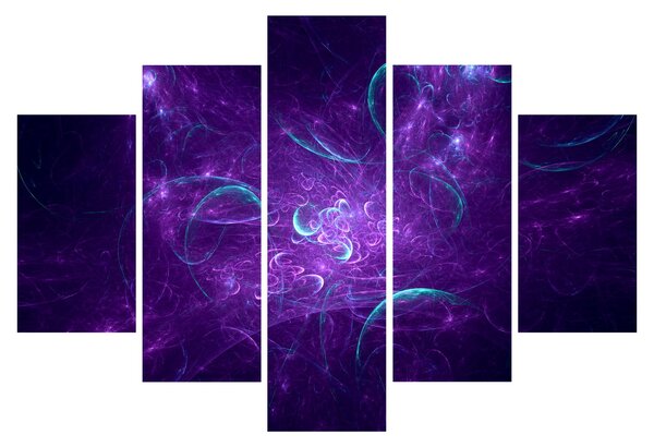 Tablou cu abstracțiune modernă în albastru (150x105 cm)
