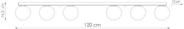 Sollux Lighting Yoli lampă de tavan 3x12 W negru SL.1153