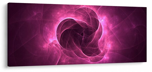 Tablou cu abstracțiune modernă în roz (120x50 cm)