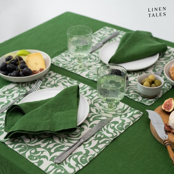 Suport pentru farfurii din in 35x45 cm Evergreen Damask – Linen Tales
