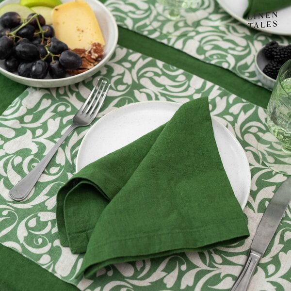 Suport pentru farfurii din in 35x45 cm Evergreen Damask – Linen Tales