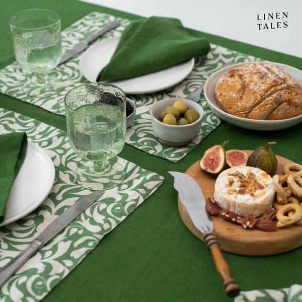 Suport pentru farfurii din in 35x45 cm Evergreen Damask – Linen Tales