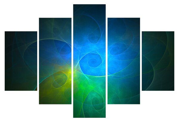 Tablou cu abstracțiune albastră (150x105 cm)