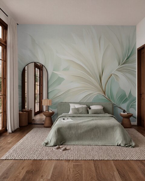 Tapet Frunze tropicale ascuțite, Imagini de fundal unice, w05792 : Uwalls.ro