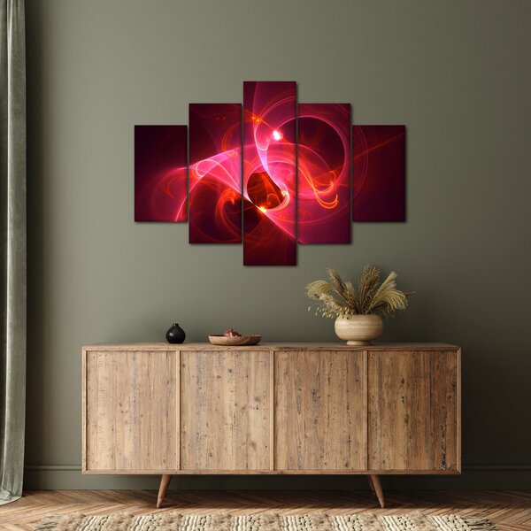 Tabloul modern cu abstacție roz (150x105 cm)