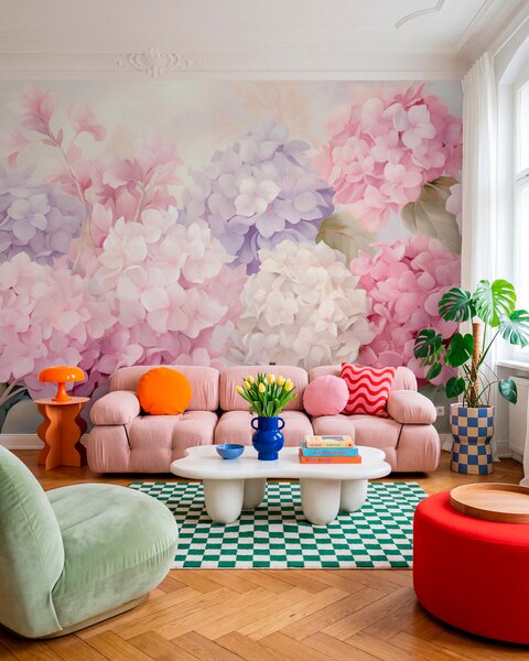 Tapet Flori de hortensie, Imagini de fundal unice, w05796 : Uwalls.ro