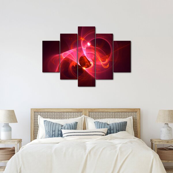 Tabloul modern cu abstacție roz (150x105 cm)