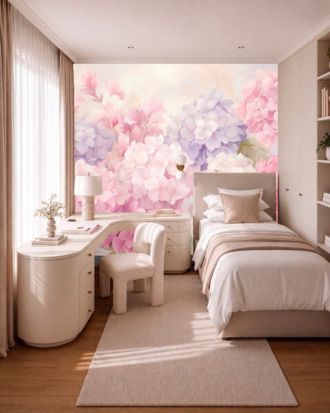 Tapet Flori de hortensie, Imagini de fundal unice, w05796 : Uwalls.ro