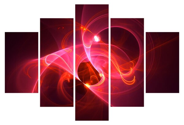 Tabloul modern cu abstacție roz (150x105 cm)