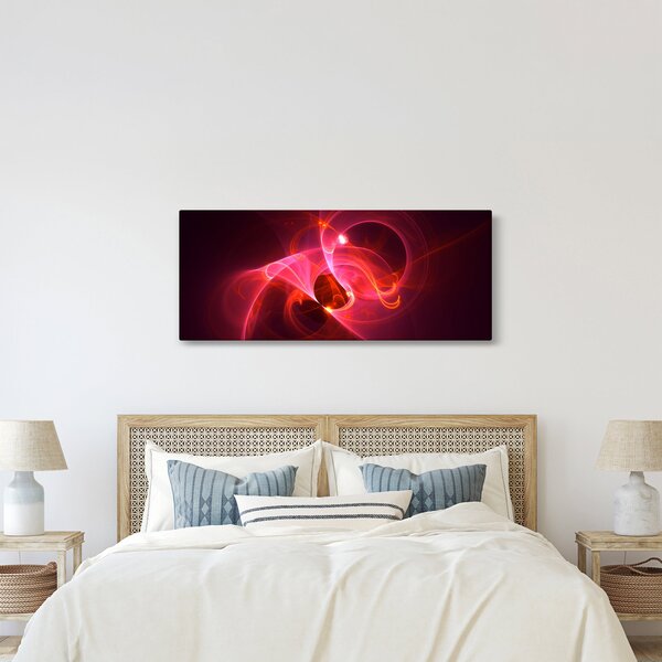 Tabloul modern cu abstacție roz (120x50 cm)
