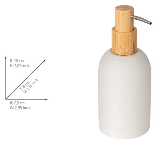 Dozator de săpun lichid alb din polirășină 250 ml Altavalle – Wenko